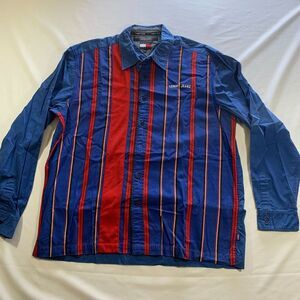 Tommy Jeans Striped‎ Button Down Shirt Embroidered Men's size L
